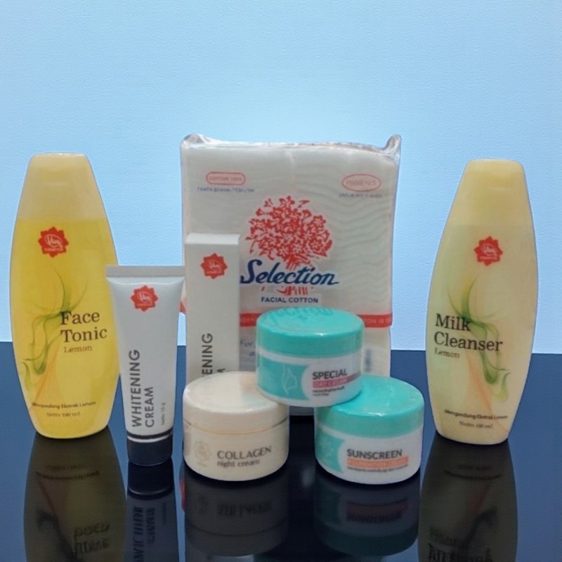 Viva Paket Lengkap Perawatan Pembersih Wajah Cream Siang Malam Dan Kapas