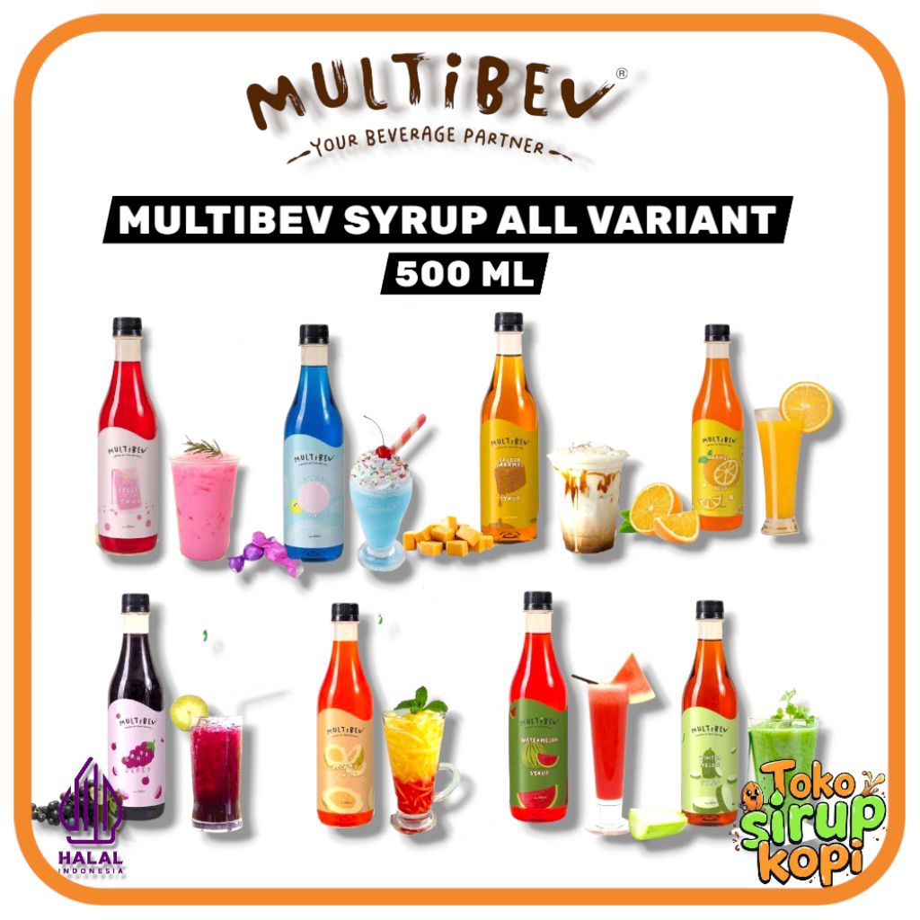 

Multibev syrup all varian kemasan 500ml - sirup minuman ala cafe
