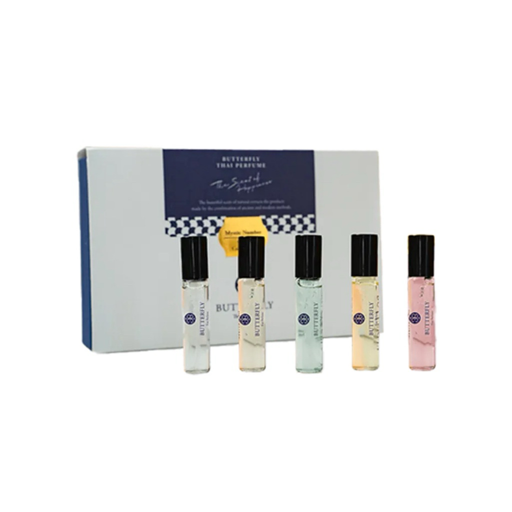 TERMURAH PARFUM THAILAND VIRAL BUTTERFLY SECRET COLLECTION GIFT SET 5SCENTS @3ML THAI PERFUME / MINY