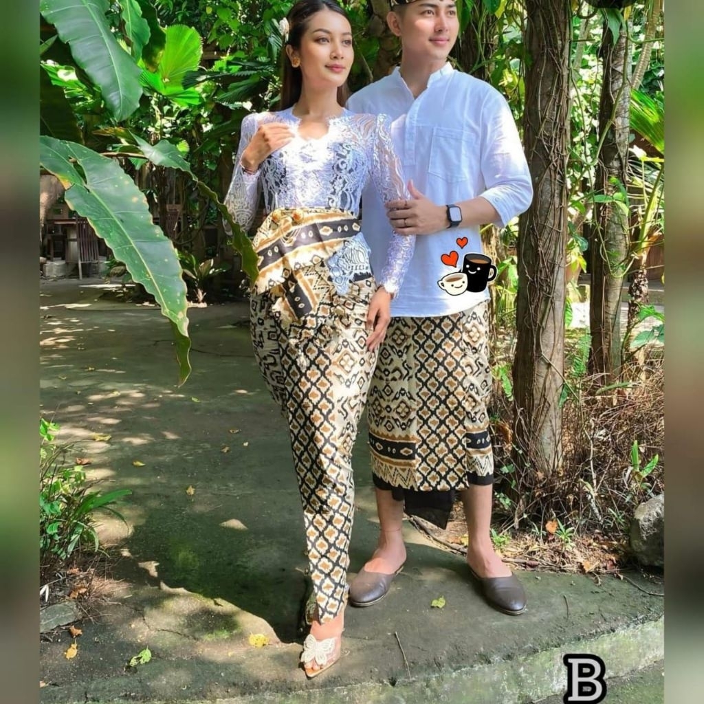 SET COUPLE KAMEN SAPUT BATIK KLASIK LURIK | SAPUT BATIK PREMIUM | PAKAIAN ADAT BALI