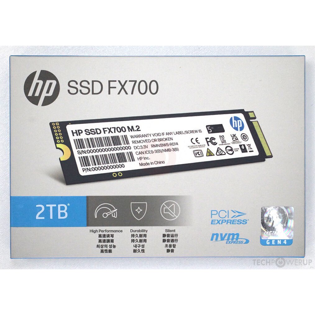 SSD PS5 HP SSD FX700 2TB SSD NVMe PCIe Gen4 x4 M.2 2280 SSD PS5 PlayStation 5 PC Laptop