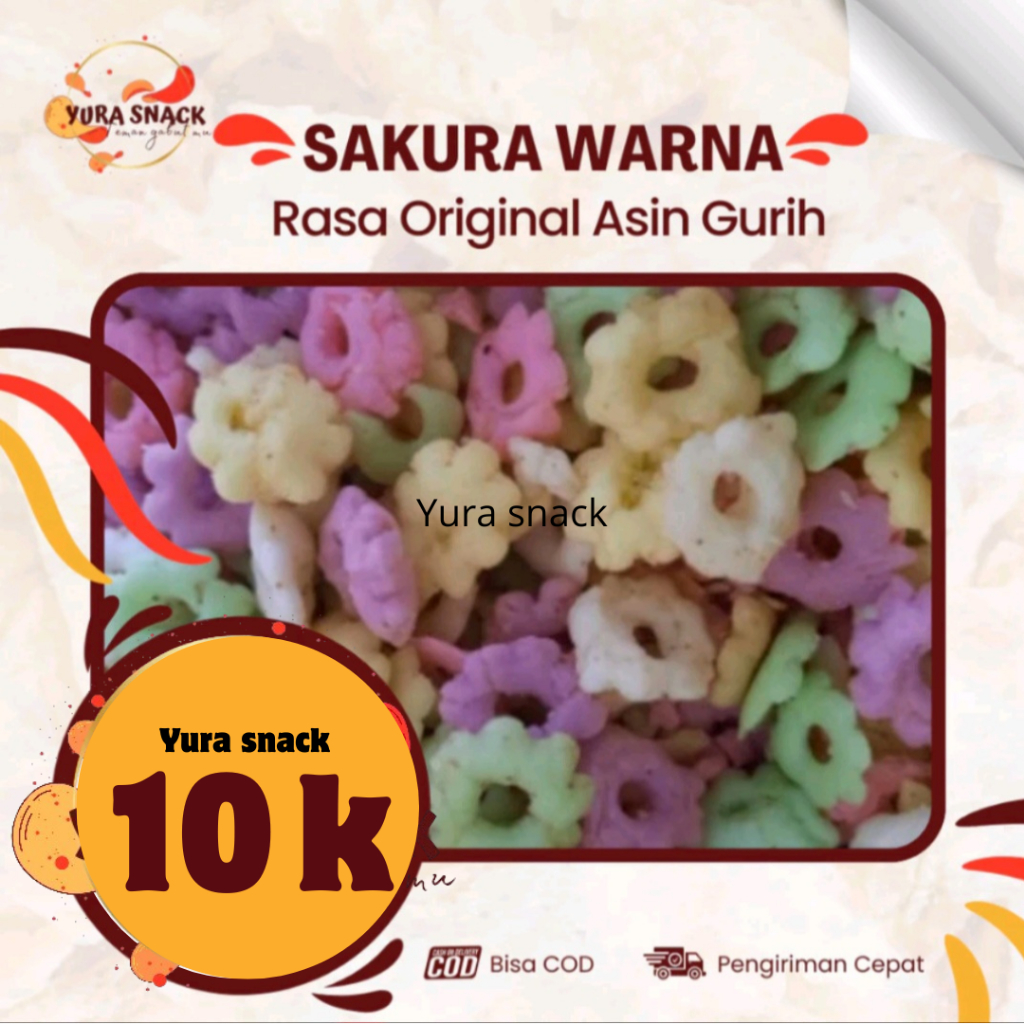 

Sakura Warna - Sakura Geer -Sakura Ngebut Camilan Renyah dan Lezat Ukuran 250gr, 500gr, 1kg