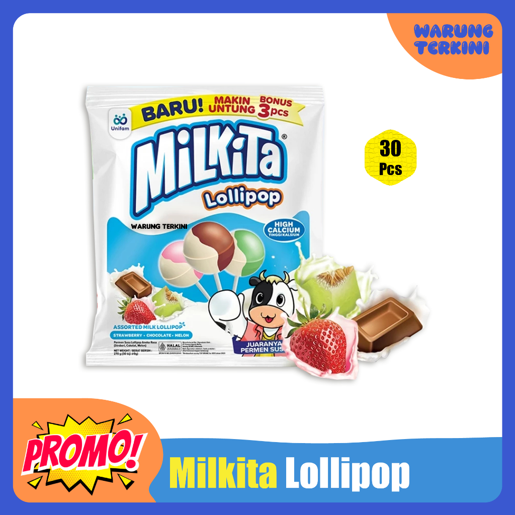 

Milkita Permen Lolipop Susu 1 Bungkus 30 Pcs | Juaranya Permen Susu