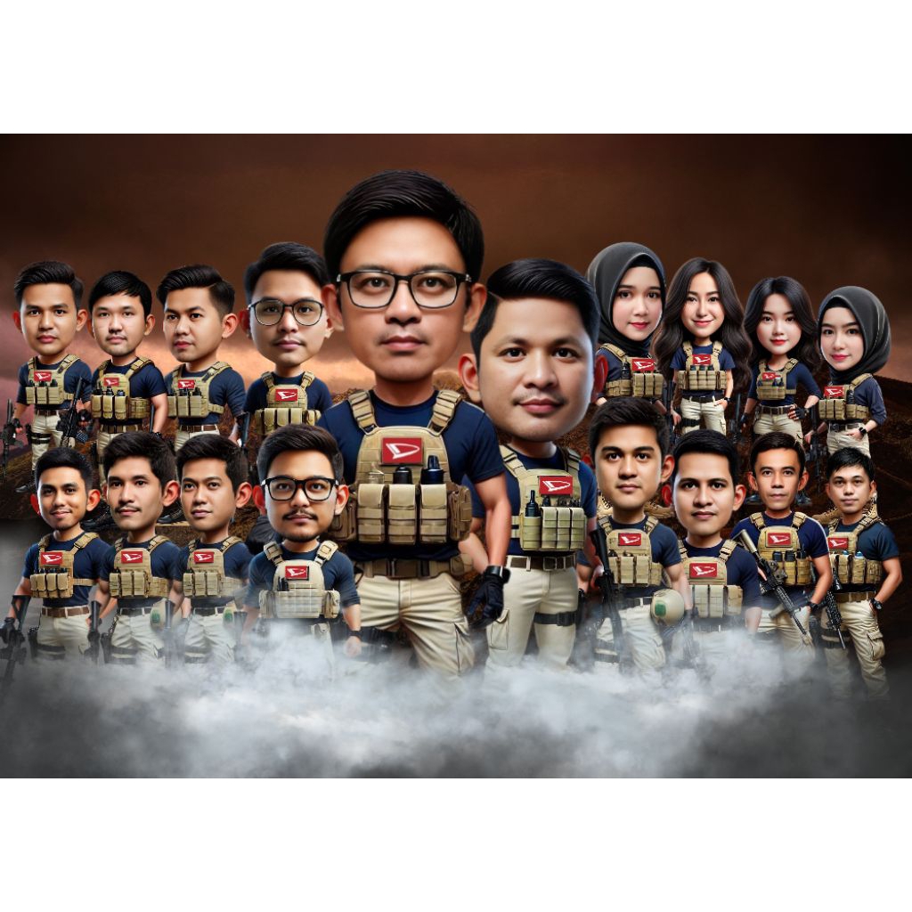 jasa edit Poto karikatur Perpisahan