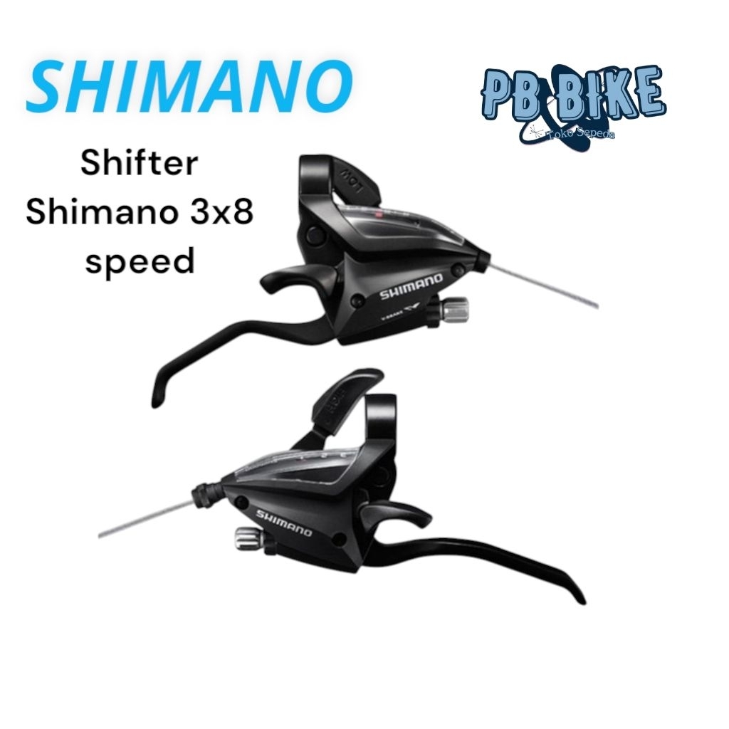 shifter brake set sepeda Shimano ST-EF500 3 x 8 speed operan gigi sepeda lipat MTB termurah