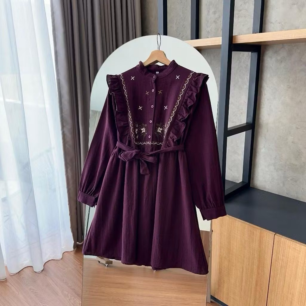 Nadine Tunik | Tunik Rempel Bordir & Belt | B473