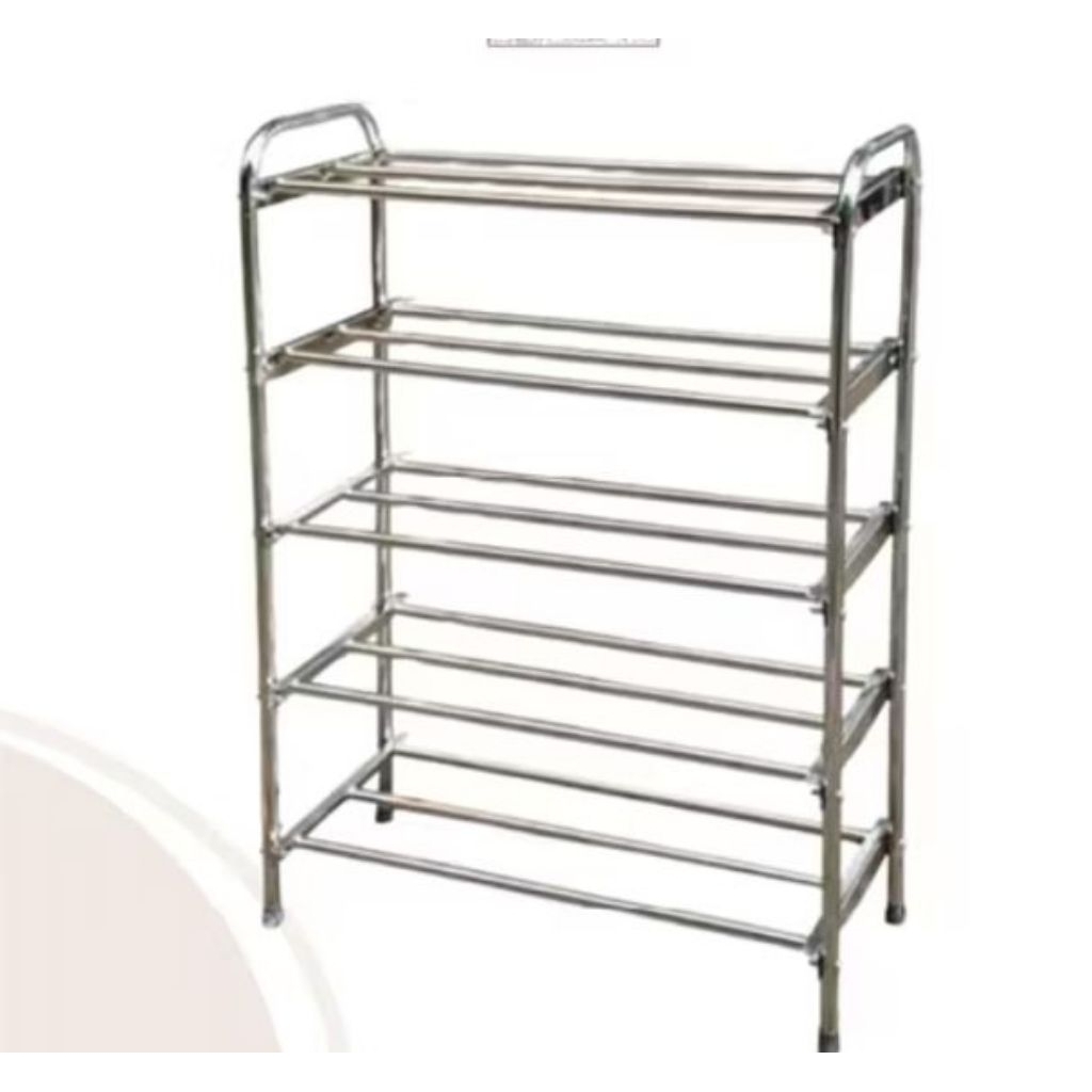 rak sepatu stainles  5 susun