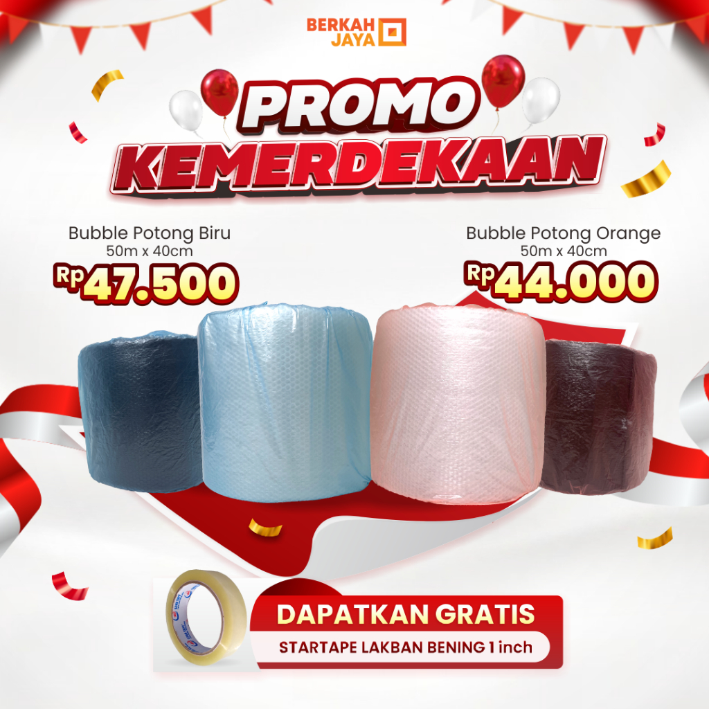 

[PROMO MERDEKA] Bubble Wrap 40cm x 50m Premium Tebal Termurah Satuan - GRATIS LAKBAN