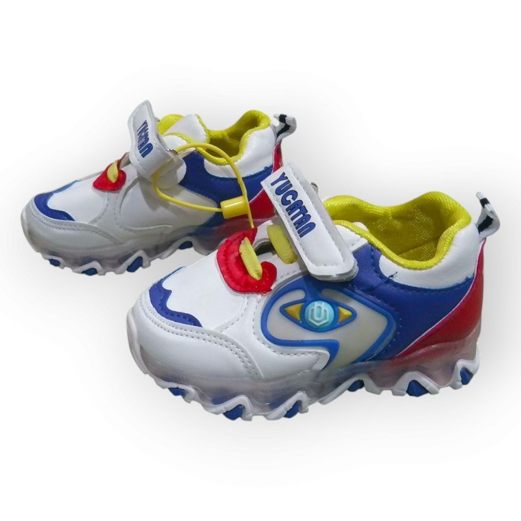 Sepatu Sneakers Anak Lampu Nyala Laki bayi Yucatan TMM 8828 / Sepatu Kasual