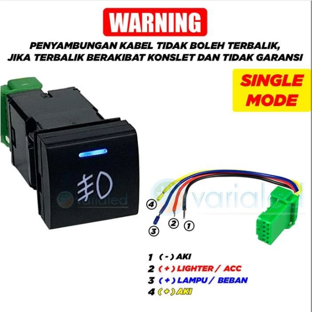 Switch OEM Saklar tombol Foglamp Toyota kecil