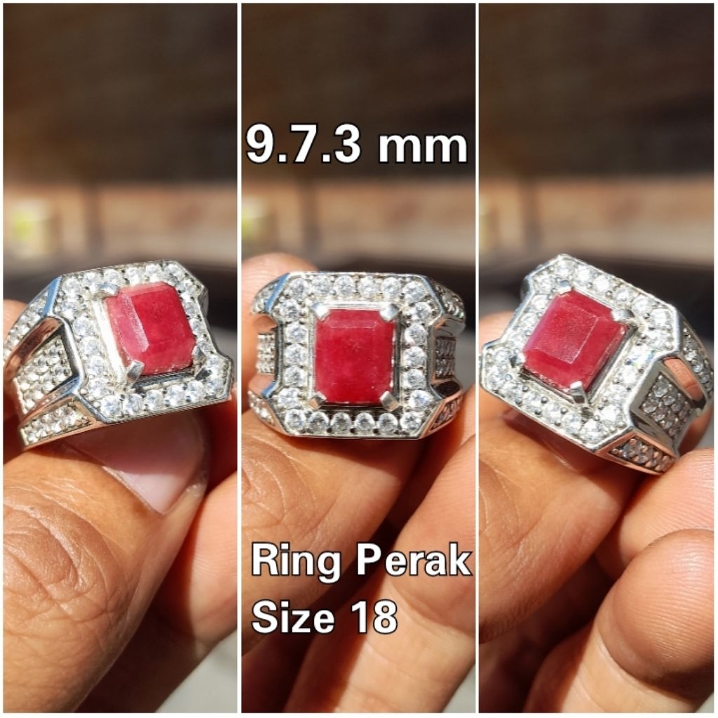 red borneo super akik kalimantan ring perak