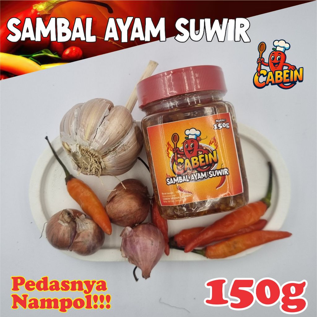 

Cabein Sambal Ayam Suwir 150gr | Sambel Ayam Suwir | Sambal Pedas | Pedas Nikmat | KhasTradisional