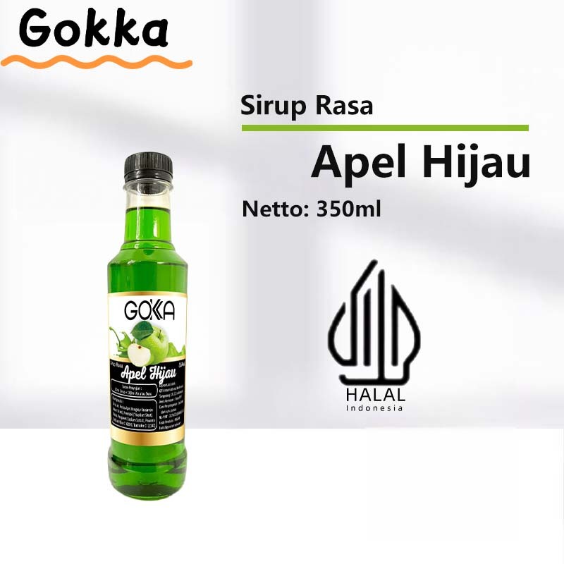 

GOKKA Apel Hijau Sirup Konsetrat 350ml Halal- Apel Hijau Flavor Syrup / Sirup Apel Hijau