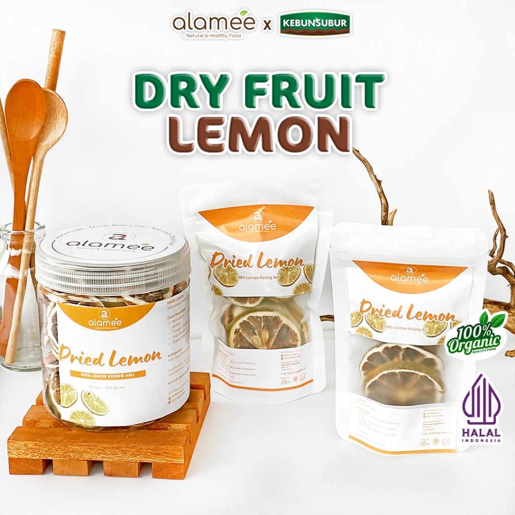

ALAMEE Lemon Kering Dried Slice Tea Teh Herbal Iris Organik Minuman Herbal Premium kebunsubur