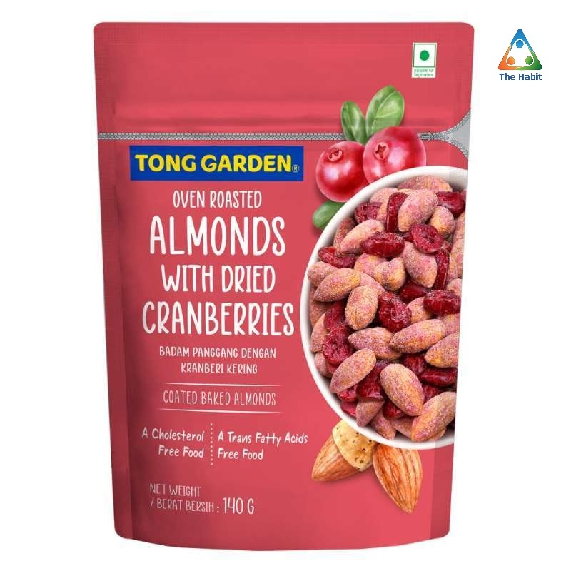 

(The Habit) Tong Garden 140Gr Oven Roasted Almonds with Dried Cranberries