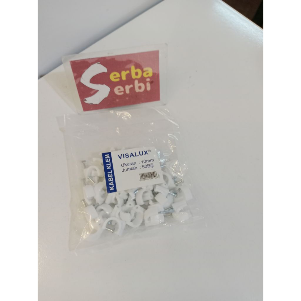-/PACK KLEM KABEL-Klem penjepit kabel listrik + paku beton