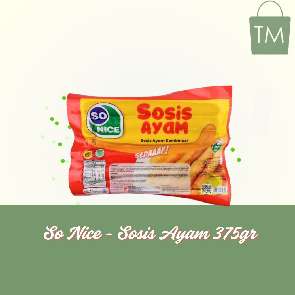 Sosis Ayam So Nice 375gr – Sosis Frozen Food Kombo Isi Banyak, Cocok untuk Bekal & Camilan Praktis