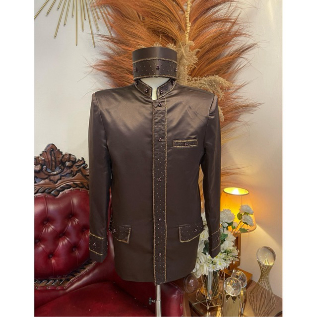 Beskap bapak Mahogany | Beskap bapak pengantin | Beskap bapak besan | Beskap bapak hajat | Beskap ba