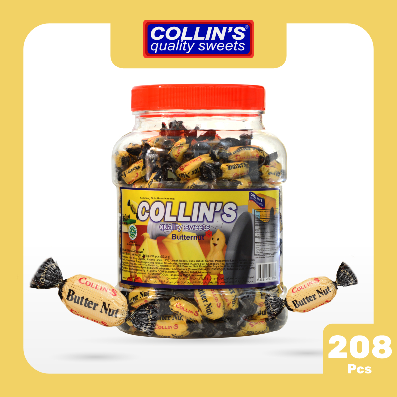 

Permen Kacang Collins Butternut Ples 665 gram - 208Pcs Permen Kacang