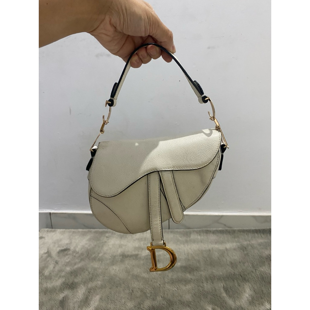 tas jinjing putih kulit asli dr dor dor preloved