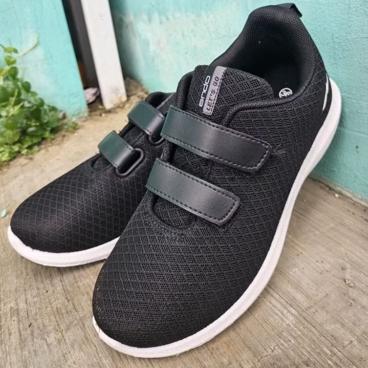 Sepatu Ando BSC 21 Original Warna Hitam putih Sepatu sekolah Ando Hitam putih Sepatu sneakers anak