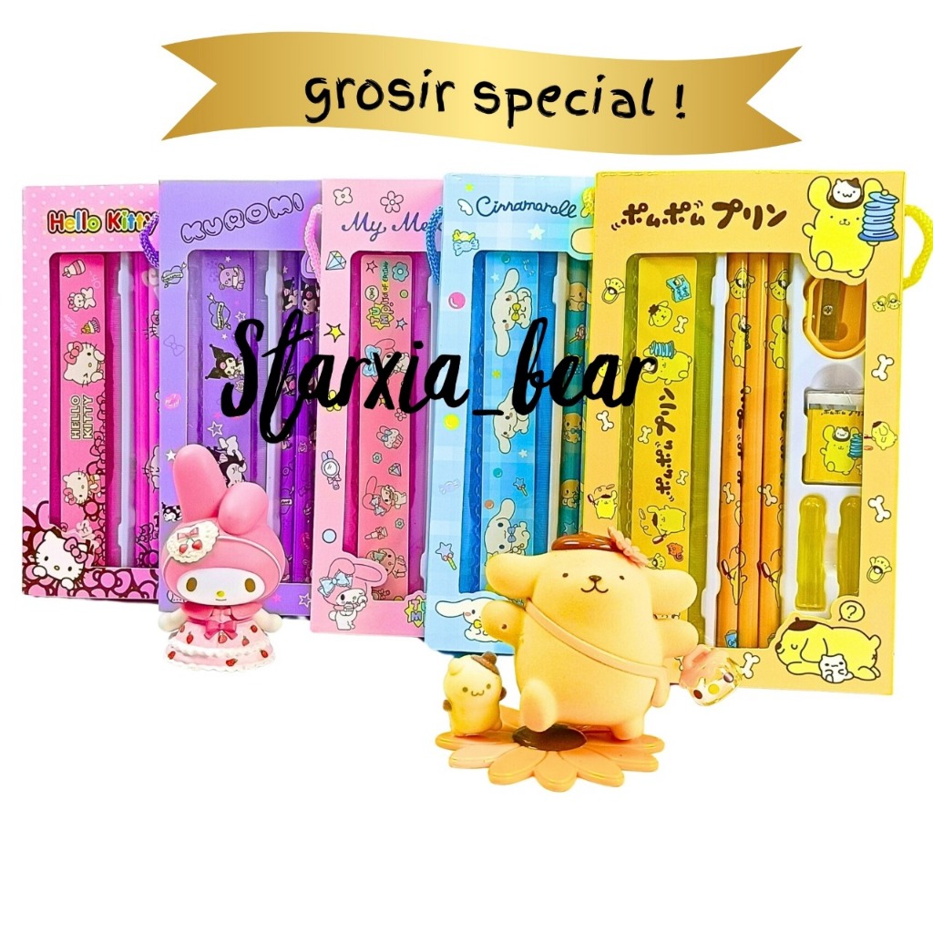 

Paket Pensil Set / Paket Alat Tulis / Stationery Cute Morrol and Friends Grosir 12 Pcs (CIA 850)