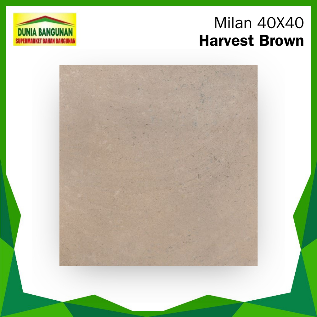 Keramik 40x40 Lantai Milan Harvest Brown Keramik Lantai Doff Coklat