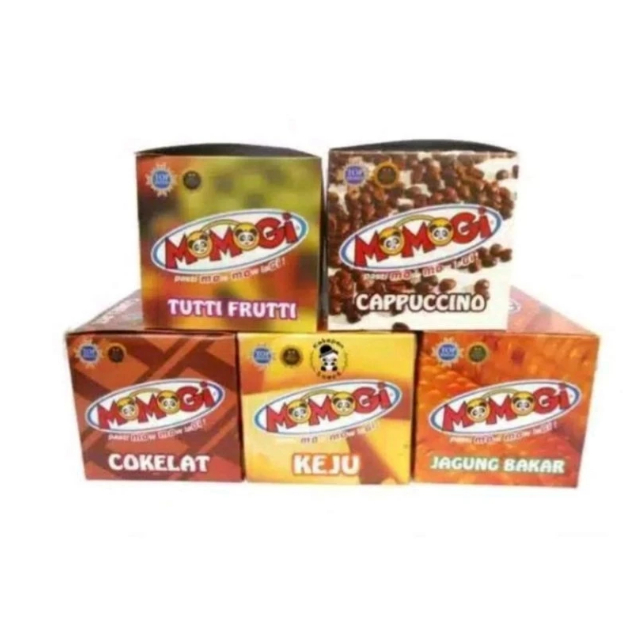 

Momogi Snack Rasa Jagung Coklat Keju Tutti Fruitti Cappucino 5G Isi 20 Pcs All Variant