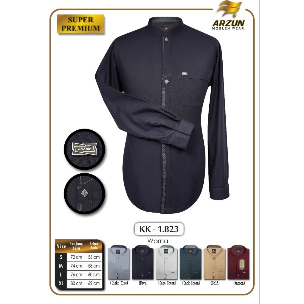KEMKO ARZUN SUPER PREMIUM LENGAN PANJANG MOTIF TERBARU | KEMKO PRIA MODERN MOSLEM WEAR