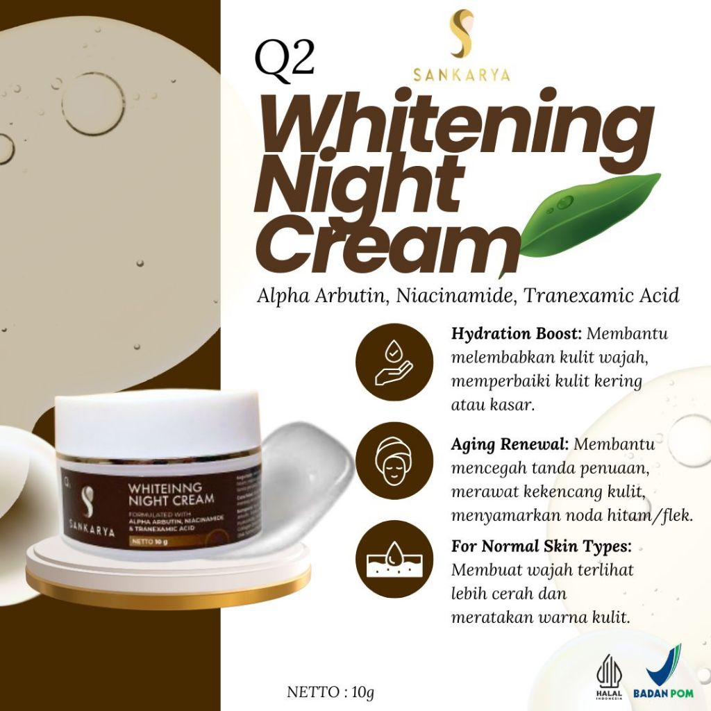 SANKARYA Q2 WHITENING NIGHT CREAM