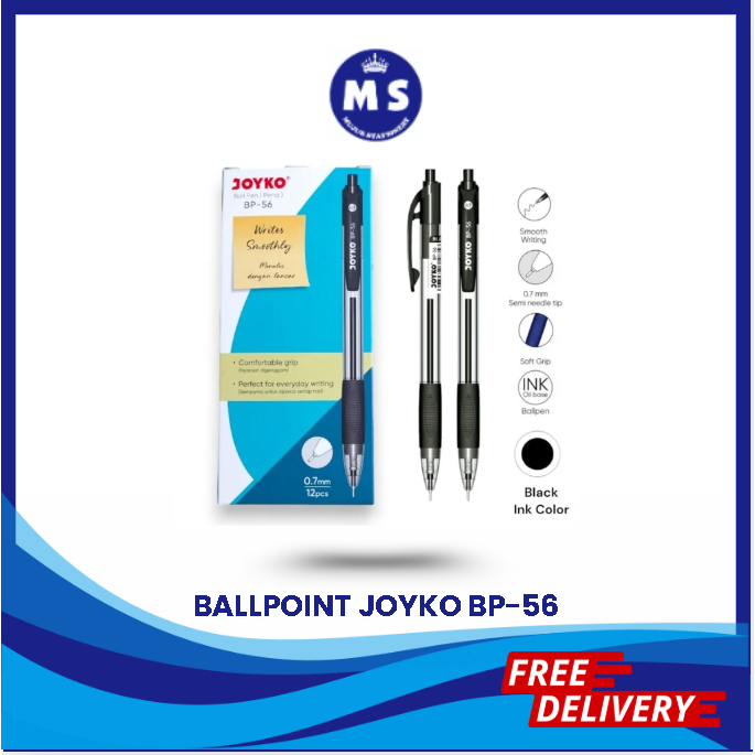 

Pak/12Pcs JOYKO - Ballpen BP-56 0.7mm / Ballpoint