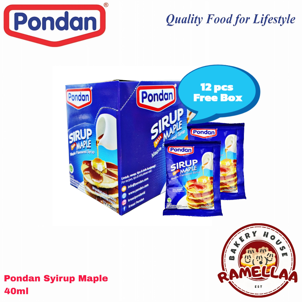 

(LEBIH HEMAT) Pondan Syirup Maple 12 x 40ml
