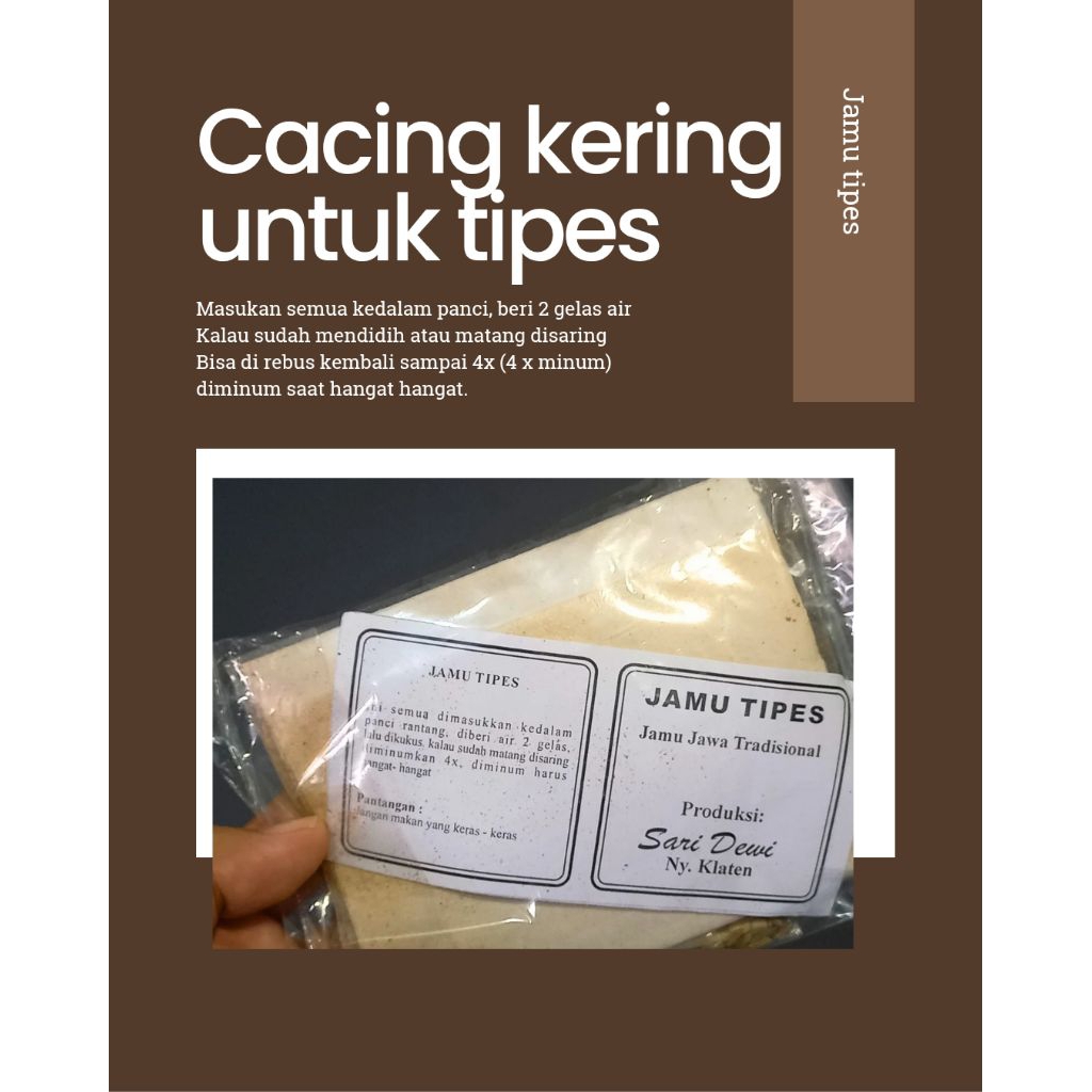 

CACING KERING/CACING TANAH KERING BERSIH UNTUK TIPES