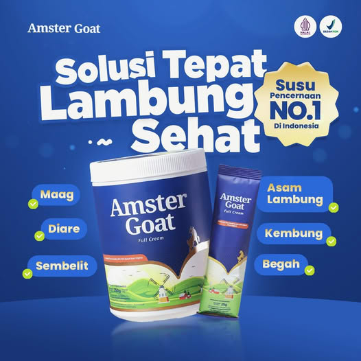 

Amster Goat Full Cream Susu Kambing 10 Sachet @25gr