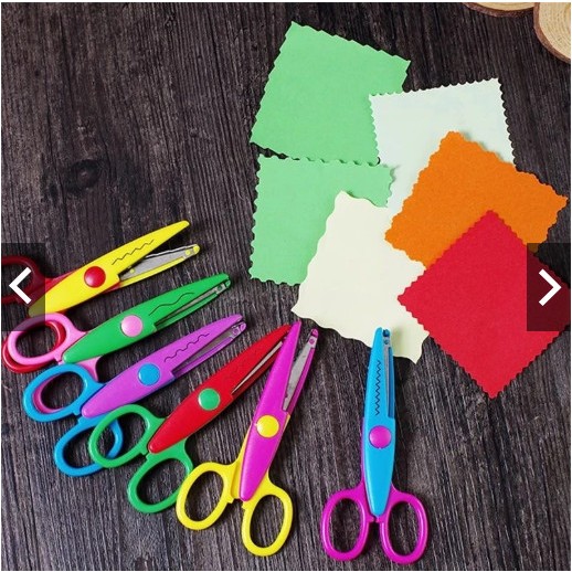 

6 buah gunting gerigi, 6 pcs gunting gerigi, DIY 6Pcs scissors zig zag, gunting motif, gunting zigzag
