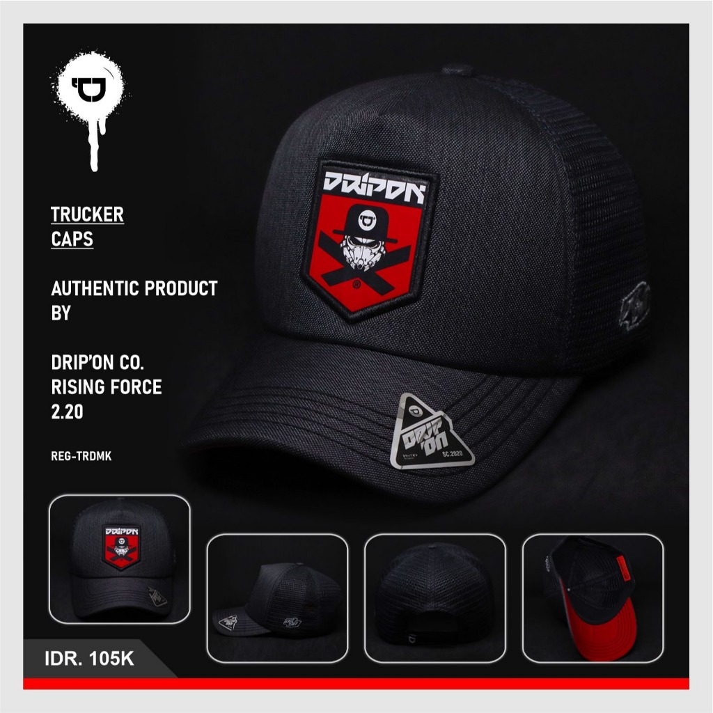 Topi Jaring Pria DRIPON Trucker Hat Original Distro Proshop Skaters Dloozy Official DO79