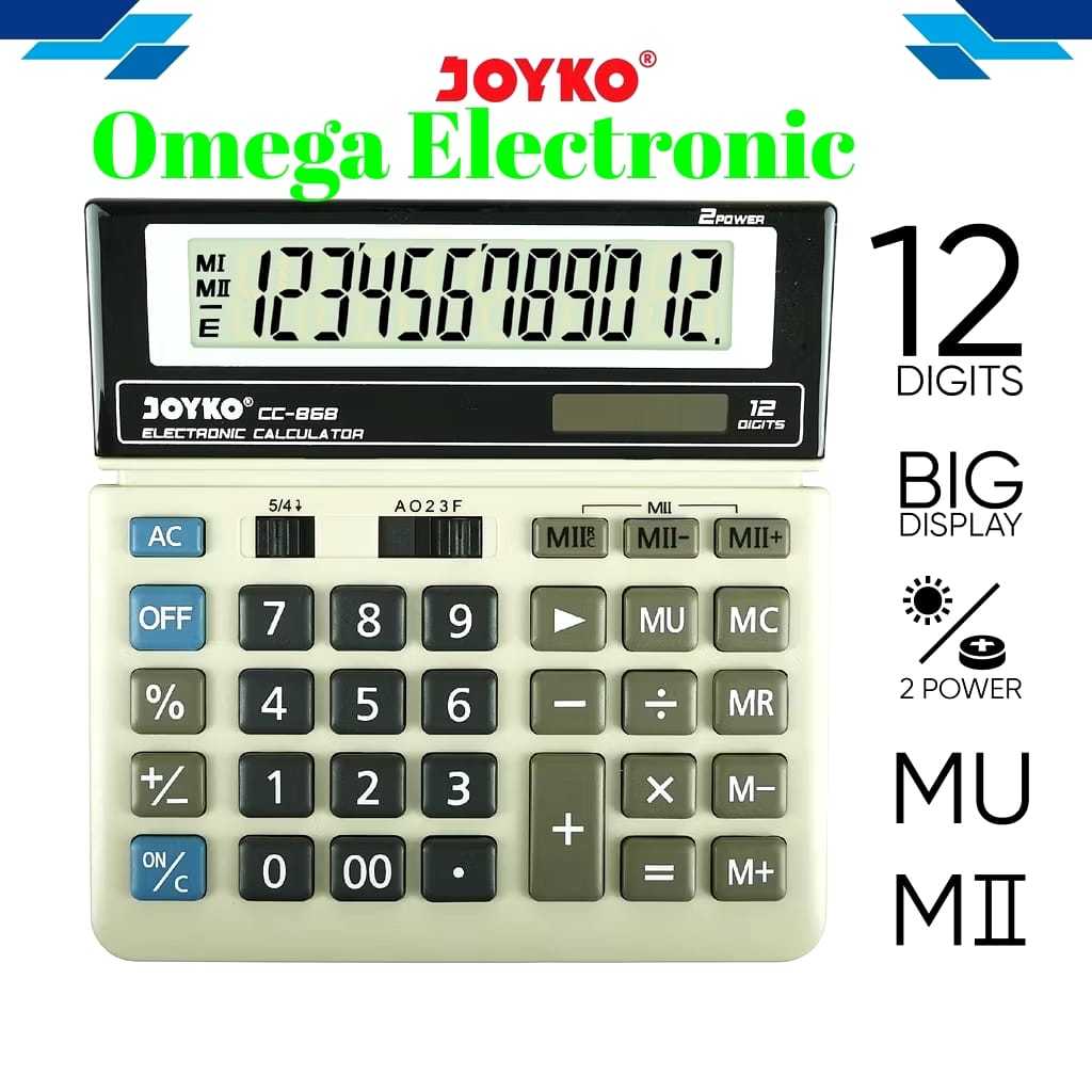 

Joyko CC 868 Calculator Kalkulator CC868 12 Digits Check Correct CC-868