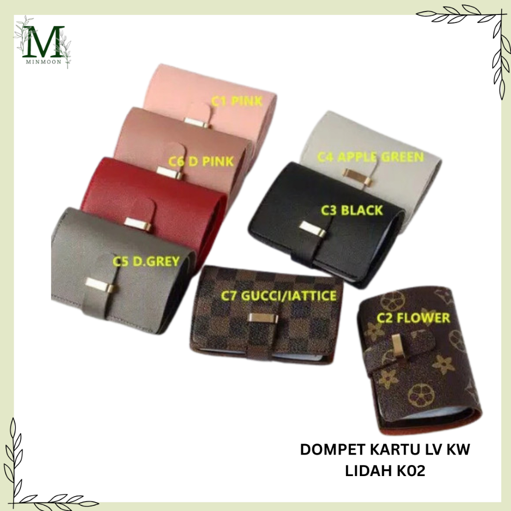 MINMOON - DOMPET KARTU LV KW LIDAH K02 DOMPET IMPORT BESI GAWANG WANITA MURAH DOMPET KARTU CARD C4