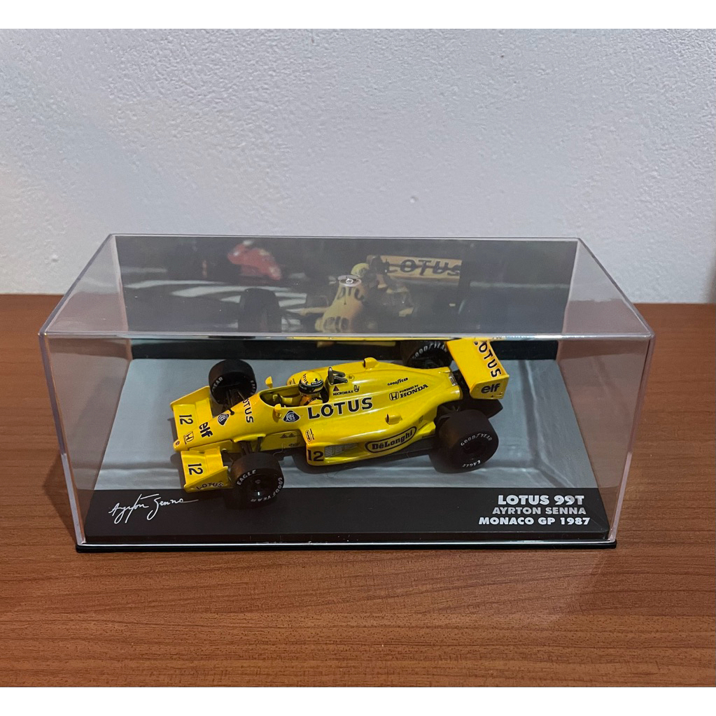 Diecast F1 Lotus 99T Monaco GP 1987 Ayrton senna skala 1/43