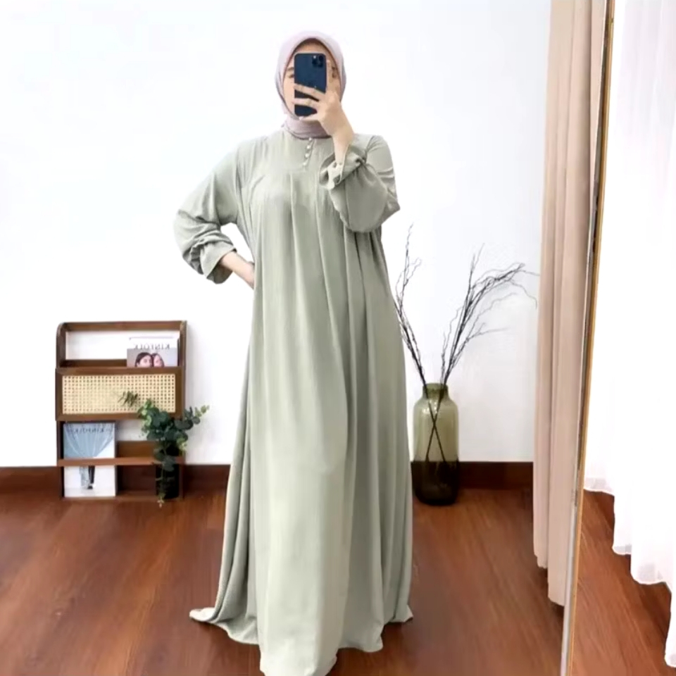 Anisa Maxy Dress Gamis Crincle Premium