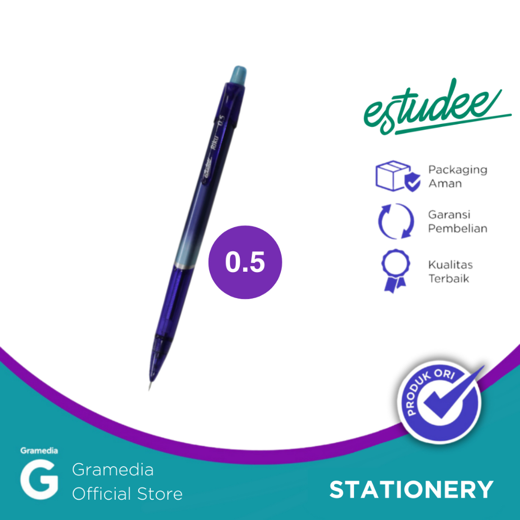 

Gramedia Pettarani - PENSIL MEKANIK ESTUDEE RIKU MECH.PENCIL SHAKESHAKE 0.5MM BLUE
