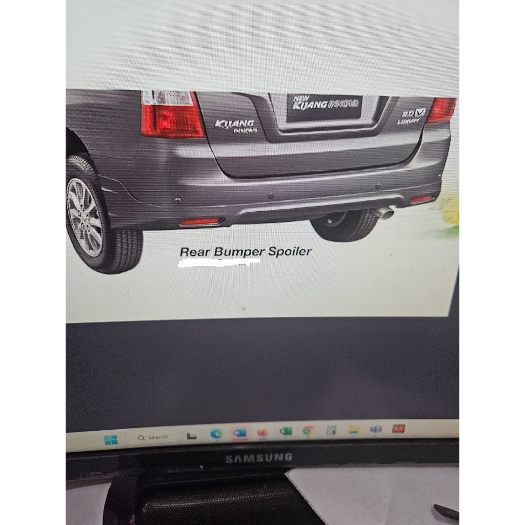 spoiler bumper belakang innova grand 2012 2013 2014 2015 ori