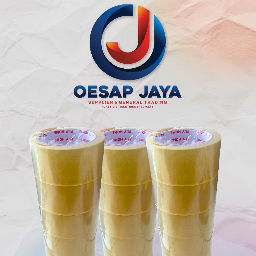 

[1 SLOP 6PCS) Lakban Bening FLY HOME Ukuran 45MM x 90YARD