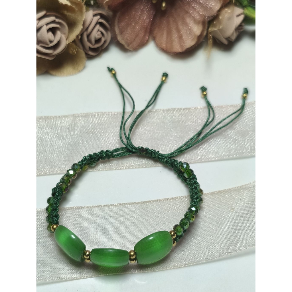 SAMKEST - GELANG BATU ASLI, GELANG KRISTAL KALIMANTAN, GELANG TALI GIOK KRISTAL GELANG BATU KRISTAL 