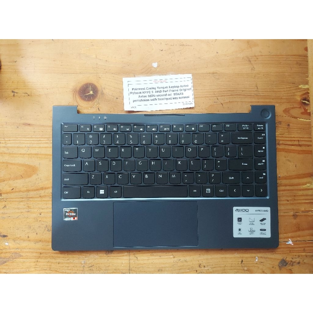 Palmrest Casing Tengah Laptop Axioo Mybook HYPE 5 AMD FULL Frame Original Axioo Biru Second ori Beka