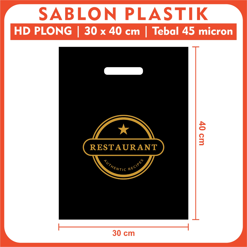 

Sablon Plastik HD Plong 30 x 40 cm | Plastik Sablon Kresek Shopping Bag Plastik Plong