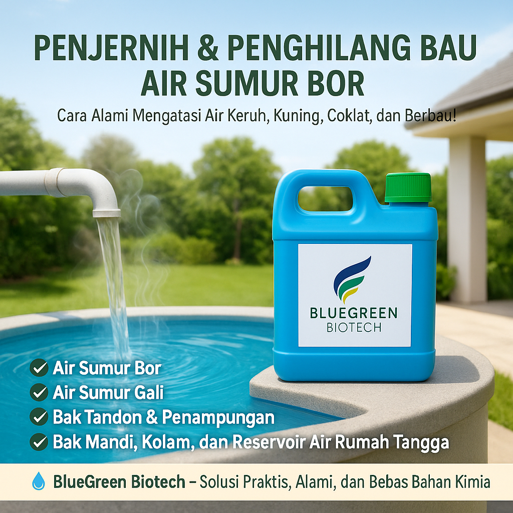 Penjernih Air Sumur Bor, Gali Biasa, Keruh Kuning Bau Kandungan Besi