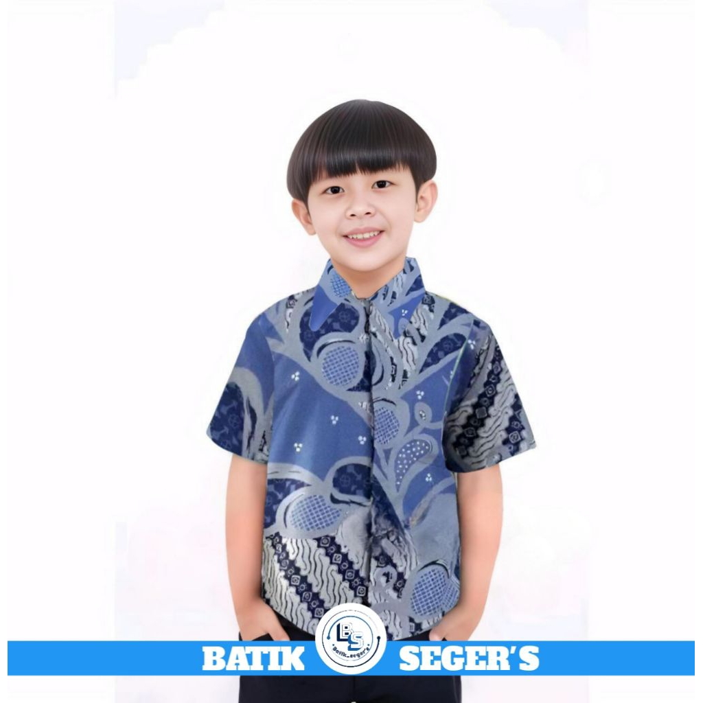 Terbaru Hem Batik Anak Laki-laki Usia 2 - 12 Tahun || Kemeja Batik Anak Laki-laki Lengan Pendek || B