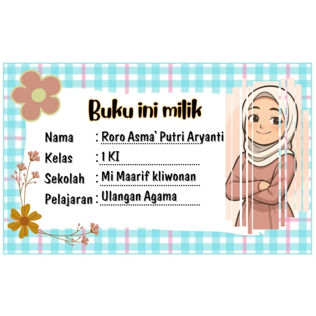 

Stiker Nama Anak Custom Anti Air – Sticker Label Buku Tulis Sekolah TK SD Lucu Murah