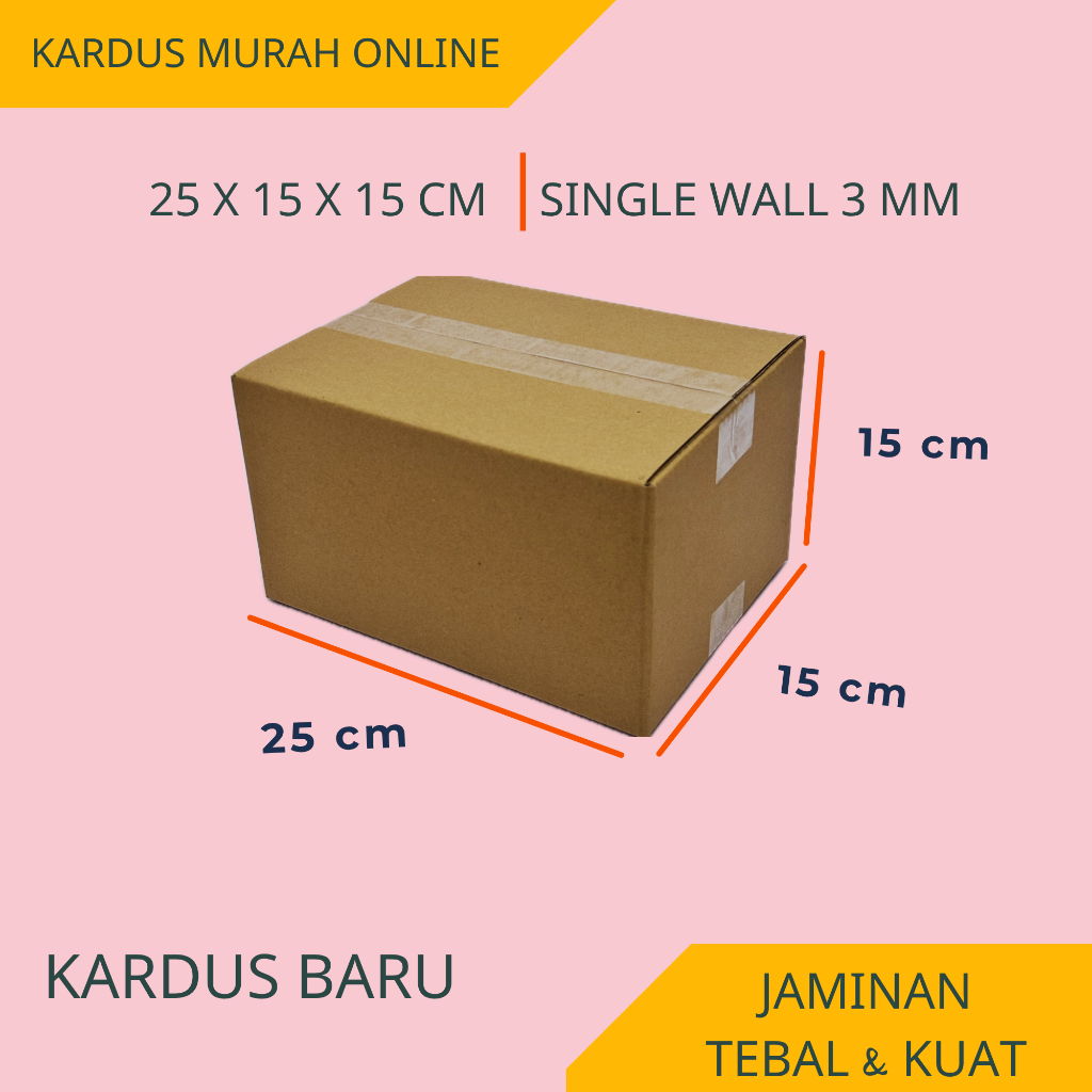 

BOX 25X15X15 CM MURAH KARDUS KARTON PACKAGING ONLINE